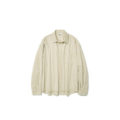 韩国正品 PARTIMENTO 宽松舒适休闲长袖 水洗复古棉质纯色衬衣 衬衫