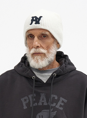 PA贴布羊毛针织保暖冷帽 韩国正品 PARTIMENTO 舒适街头风毛线帽