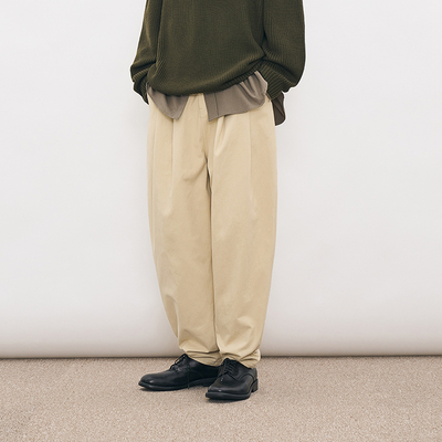 韩国正品长裤锥形双褶休闲