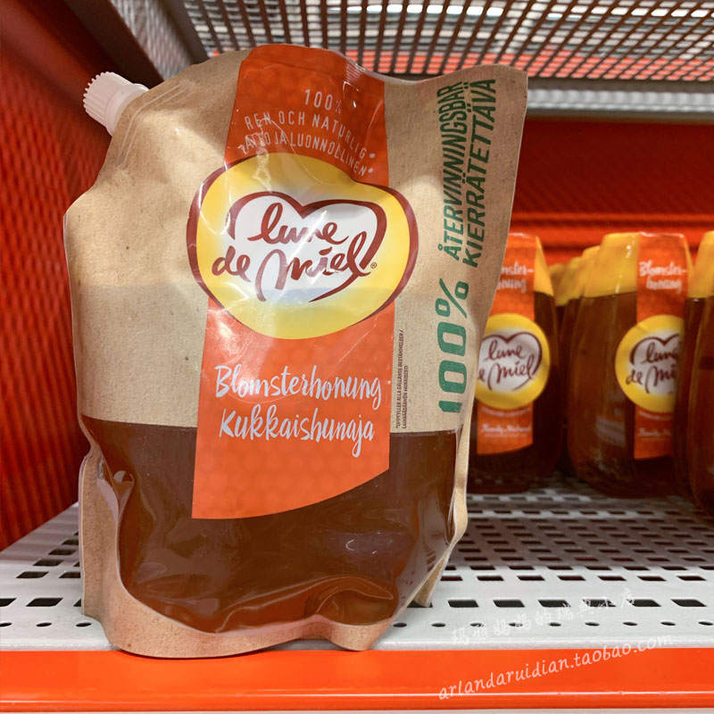 瑞典进口blosson honung 天然有机百花蜜天然蜂蜜天然滋补滋养1KG