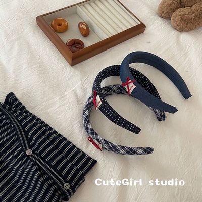 Cutegirl studio2026韩国ins贴布发箍少女高颅顶碎发可爱复古头饰