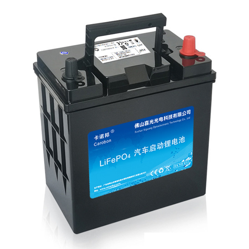 卡诺邦汽车启动电瓶24v磷酸铁锂蓄电池agm启停锂电池带应急车载