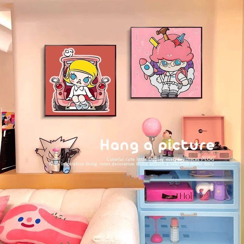 潮流Molly卡通儿童房挂画卧室