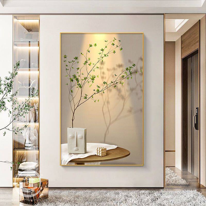 光影植物现代小清新装饰画客厅