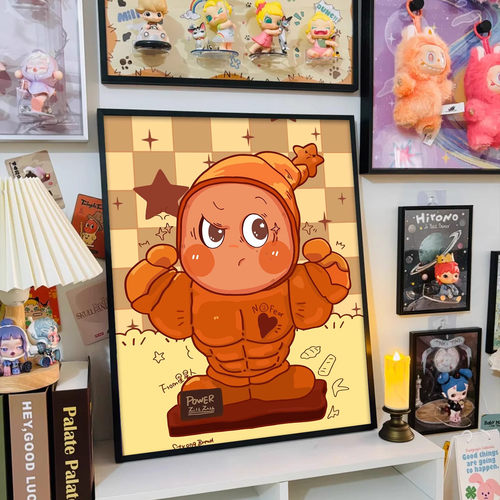 创意小众星星人客厅装饰画卧室