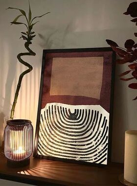 简约线条玄关装饰画小众品味格调