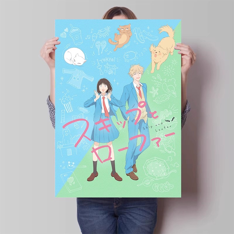 跃动青春海报高松美咲二次元动漫自粘防水学生宿舍卧室不干胶贴纸