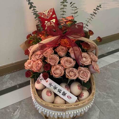 产妇月子篮西瓜篮鲜花篮