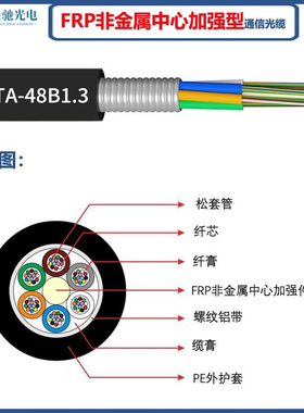 GYFTA53-12B1.3防潮重铠光纤4/8/16/24/48/96芯非金属直地埋光缆