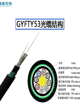 GYFTY53/GYFTZY53-48B1 GYFTY53-48A1a /48A1b 非金属地埋652光缆