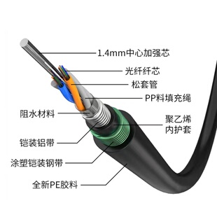 144芯直地埋光缆 GYTA53 8b1.3单模重铠光纤4