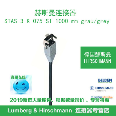德国hirschmann赫斯曼STAS 3 K 075 SI 1000 mm grau/grey