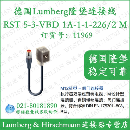 隆堡阀门预铸线连接器