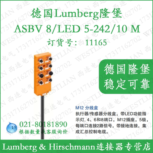 隆堡分线盒带LED带线10米