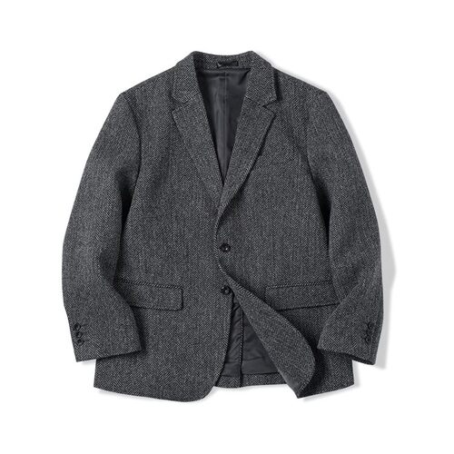休闲商务上班秋冬平驳领西服修身