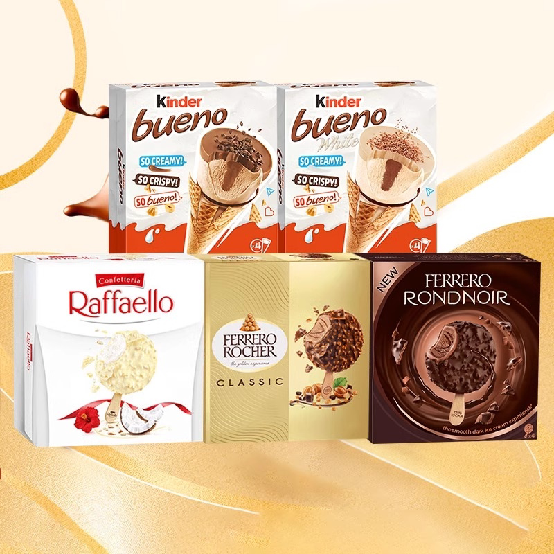 【到手4~12支】原装进口费列罗榛子巧克力椰蓉白巧克力健达冰淇淋