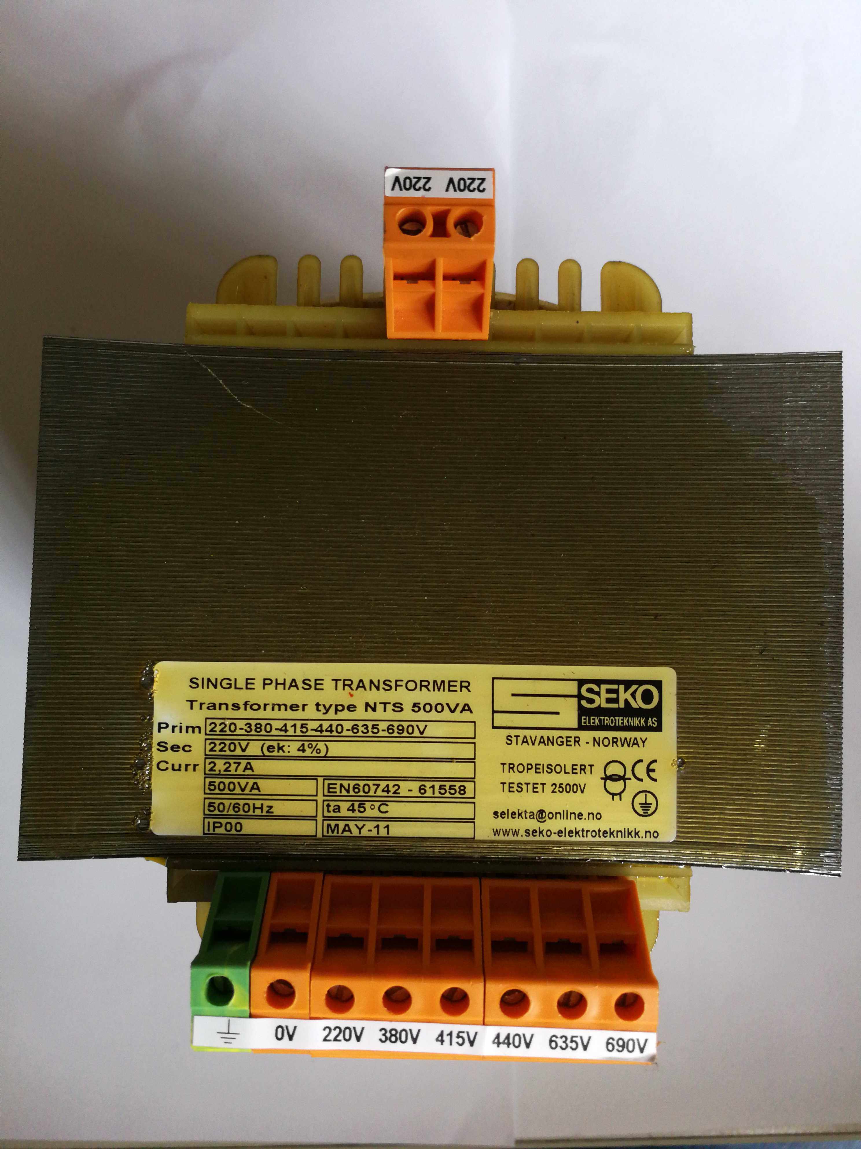 seko塞科单相变压器nts 500va/may-11/en60742-61558质保议价