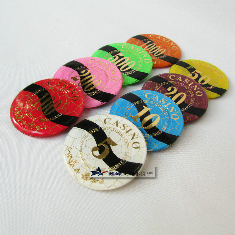 水晶烫金筹码澳门CASINO防伪筹码币百家乐专业德州扑克活动娱乐具