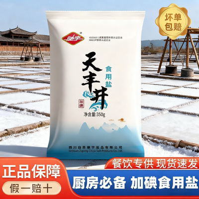 加碘食用盐350g 加点食盐碘盐厨房调味炒菜 纯正盐加碘四川盐巴