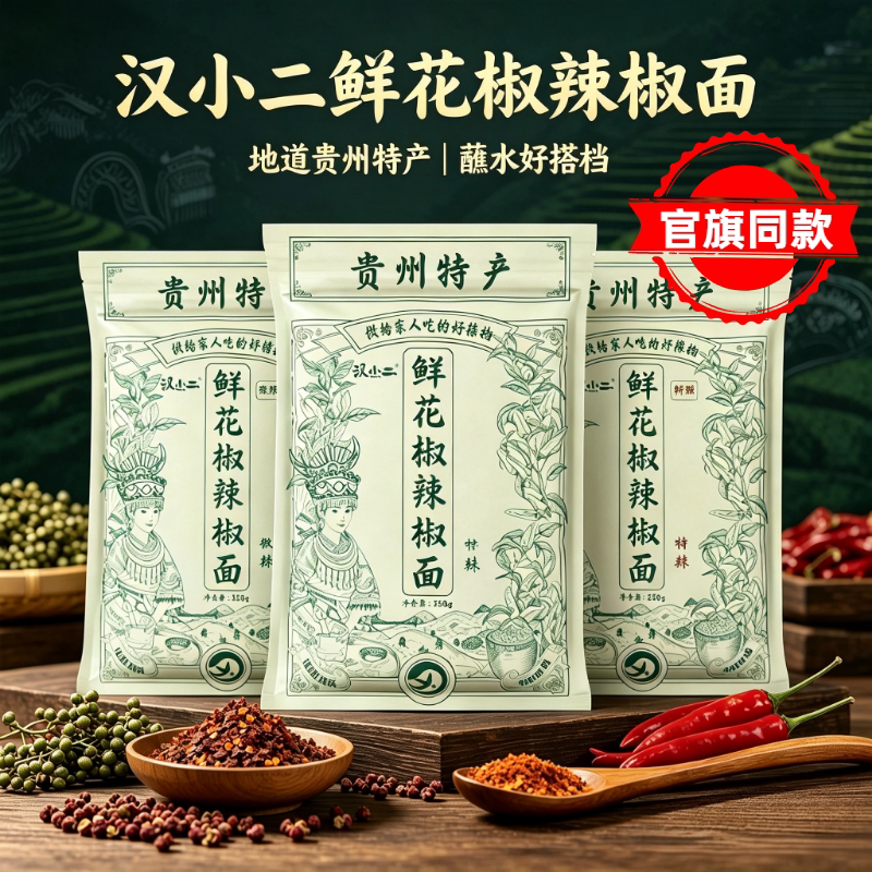 汉小二鲜花椒辣椒面蘸水贵州特产