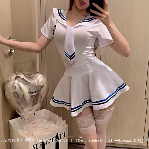 爱酱可可 清纯可爱学生装cos诱惑超短裙女性感jk水手制服套装qqny