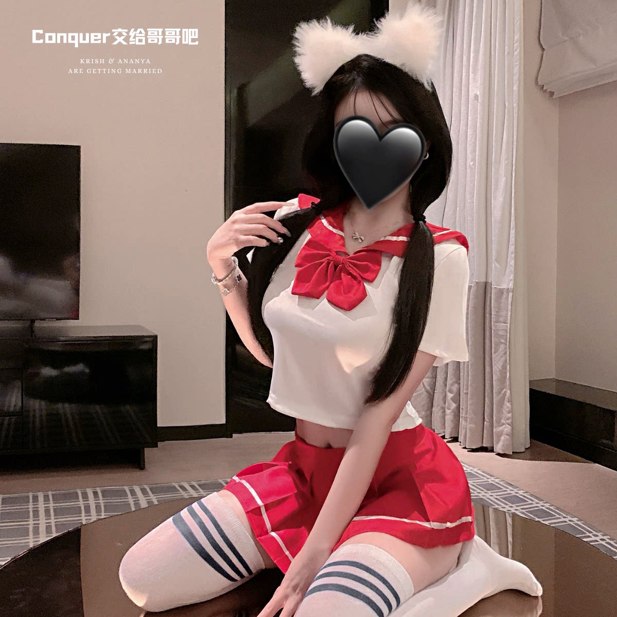 性感诱惑学生装制服超短百褶裙女