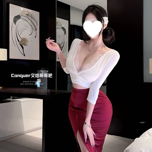 辣妹包臀裙性感诱惑秘书制服套装