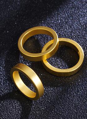 越南沙金磨砂素圈戒指男女款