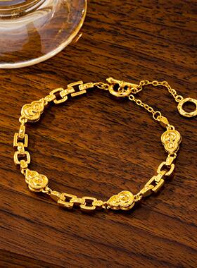 国潮福禄环扣越南沙金葫芦手链