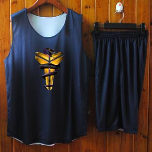 科比篮球服套装男女双面球衣背心比赛训练队服透气背心定制印号