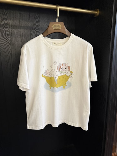 圆领短袖卡通印花减龄短袖T恤女