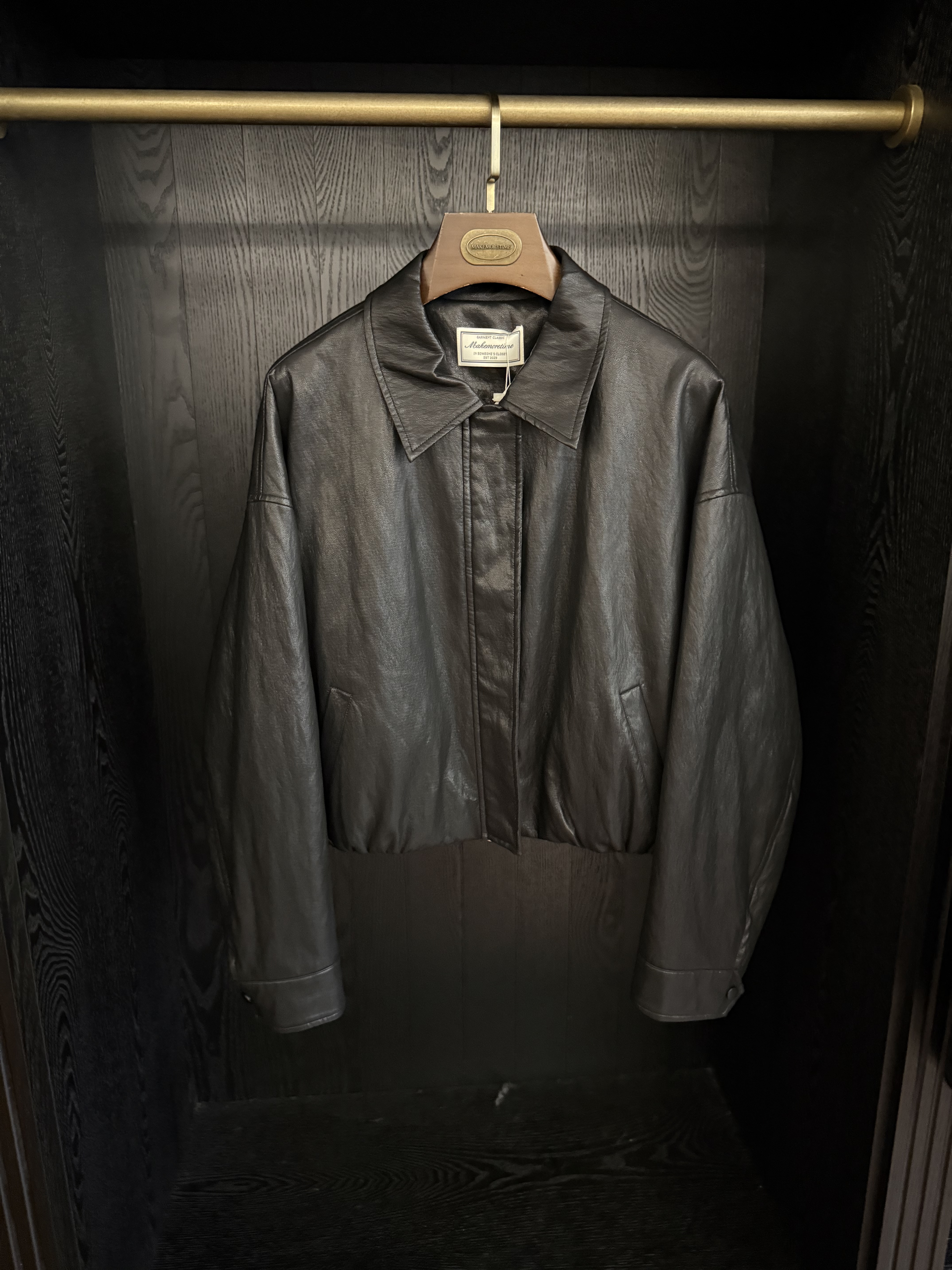 mmt皮衣外套内胆鹅绒小个子复古机车翻领短款pu夹克羽绒服面包服