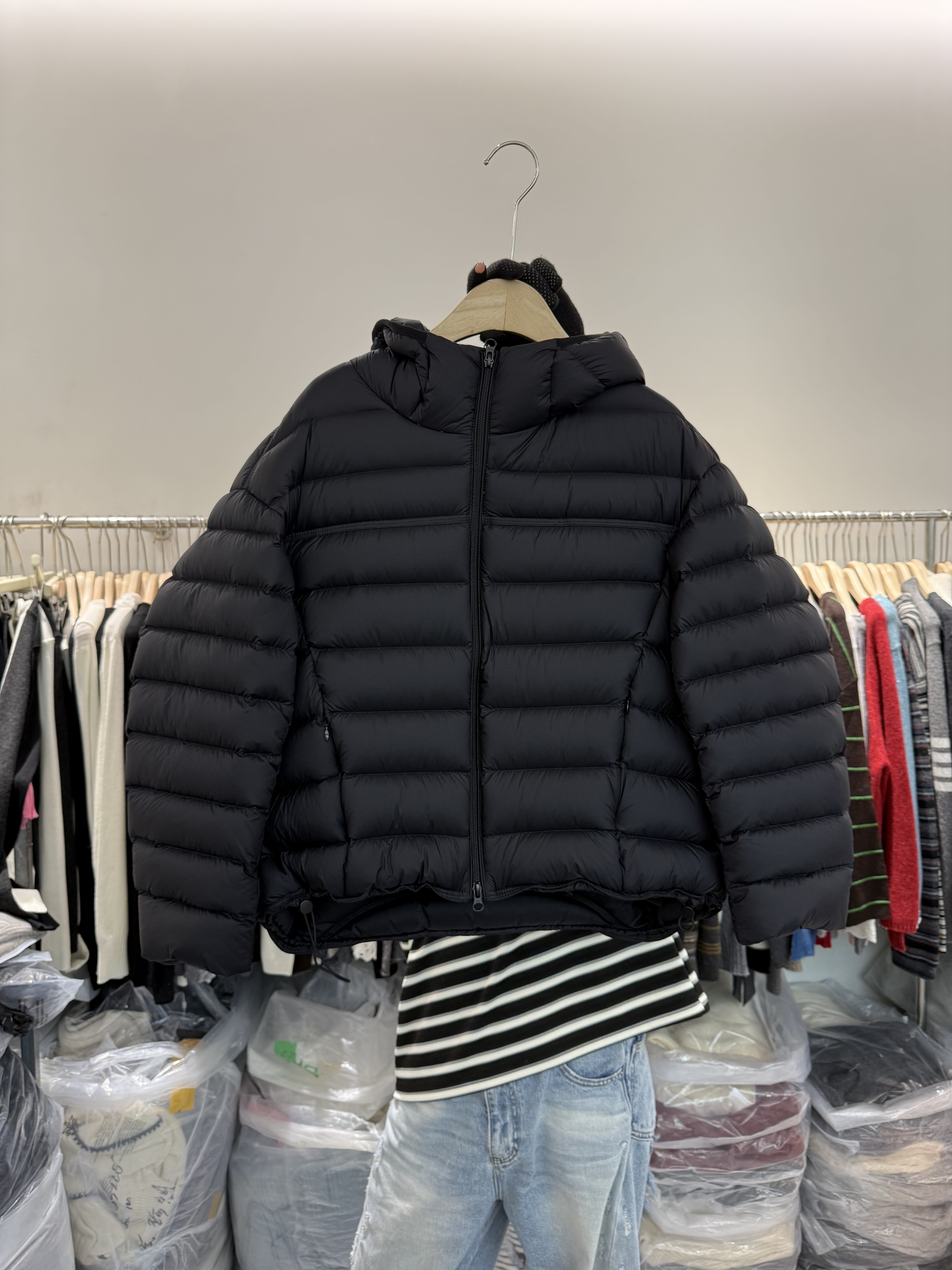 软糯排骨连帽90白鹅绒羽绒服外套