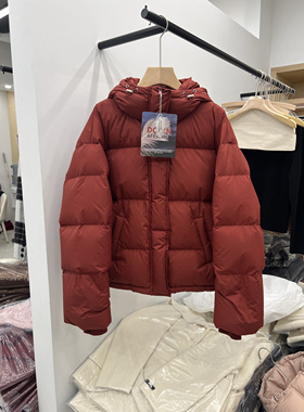 韩国BY MIN时尚设计感连帽加厚90白鸭绒羽绒服外套休闲保暖面包服