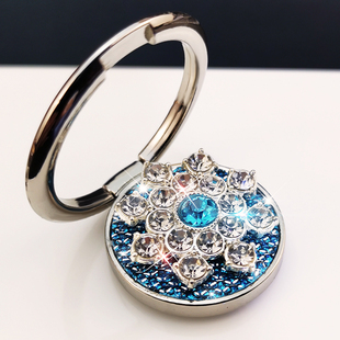 手机扣指环支架水钻亮片时尚女款金属拉环支撑架粘贴式旋转背贴潮