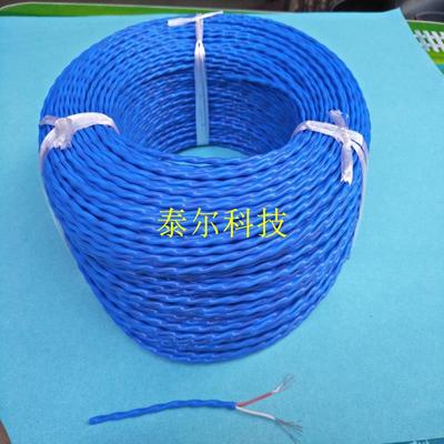 K型补偿导线铁氟龙探头测温线 多股芯耐高温热电偶弗龙四氟蓝色线