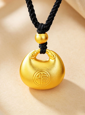 小胖福金色吊坠款项链