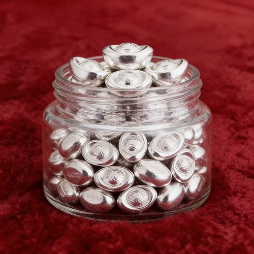 【严选YB04】S999足银实心迷你小元宝DIY纯银元宝饰品项链银饰