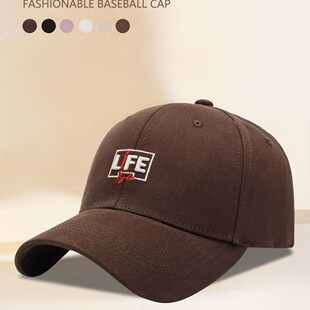 大头围棒球帽男女显脸小鸭舌帽子女款加大加深宽帽檐硬顶复古字母