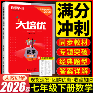 2026春勤学早大培优七年级下册数学人教版RJ 初中初一7年级下册数学勤学早练名校压轴题提优练习册同步培优必刷题附参考答案