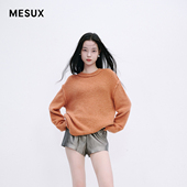 MESUX米岫新品 圆领套头毛衣MMWUE412 经典 女装 进口纱线