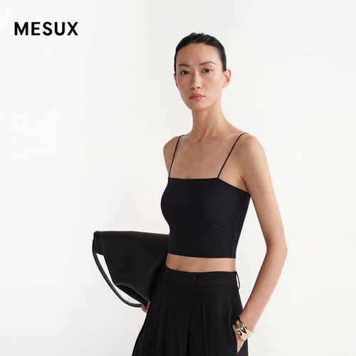【任意购买+69元兑换】MESUX米岫半固定罩杯单肩带小背心MOXBA301