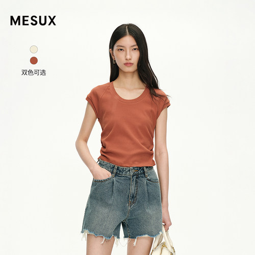 MEUX米岫2025短袖T恤MNMUB306
