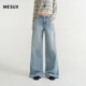 纯棉牛仔VTG做旧水洗阔腿牛仔裤 MESUX米岫26春 泰国进口 MOSUR416