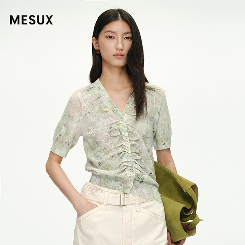 MEUX米岫2025短款针织开衫