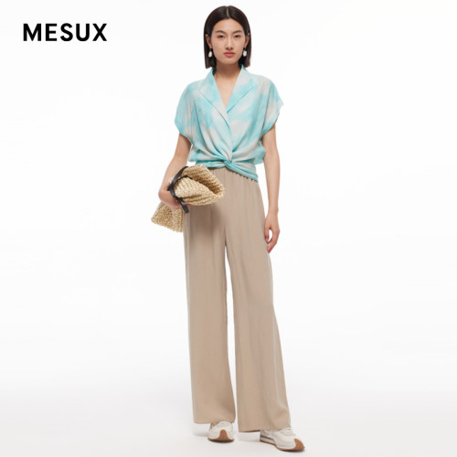 MESUX米岫新品女装【韩国进口面料】薄款阔腿长裤MMMUQ410