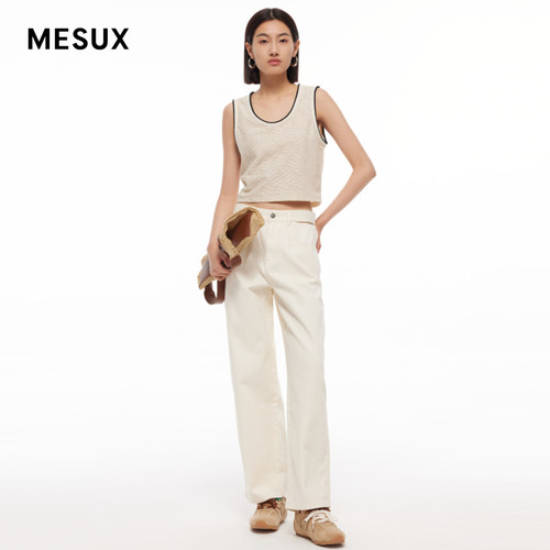 MESUX米岫新品女装【土耳其进口面料】露腰牛仔裤MMMUR414
