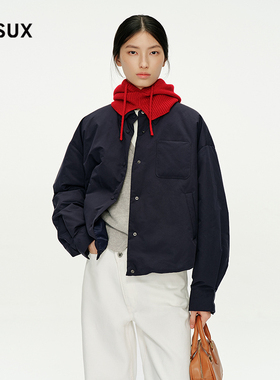 MESUX米岫25冬绵羊毛抽绳设计2/18NM支法拉帽针织帽子MNWUY901