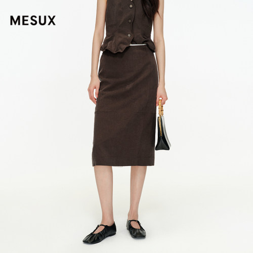 MEUX米岫乌木系列两件套半身长裙