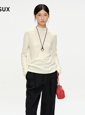 [杨丞琳同款]MESUX米岫康赛妮Baby山羊绒半高领针织衫MNWUE428